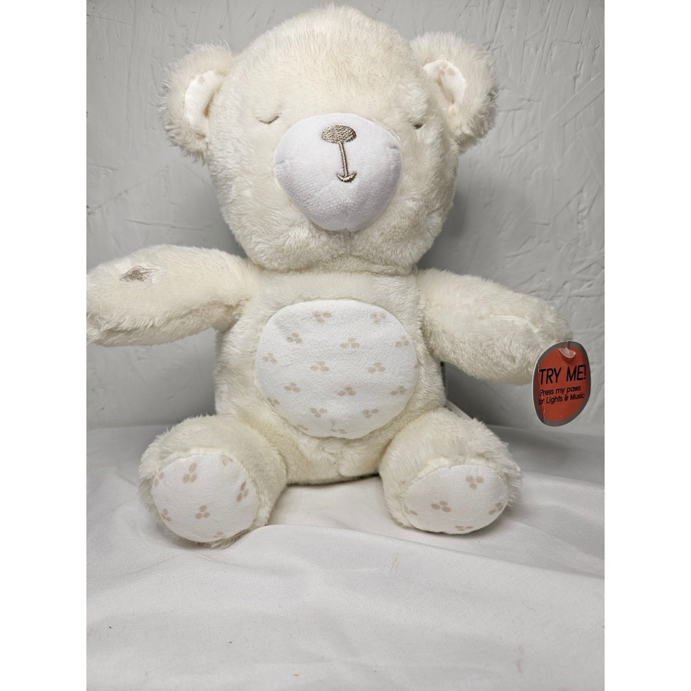 Dreamgro Lullaby Slumber Bear Plush Musical Light Up Soothing Toy Cream DH113-IV